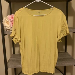 Loft tee shirt with Ruffle sleeves
